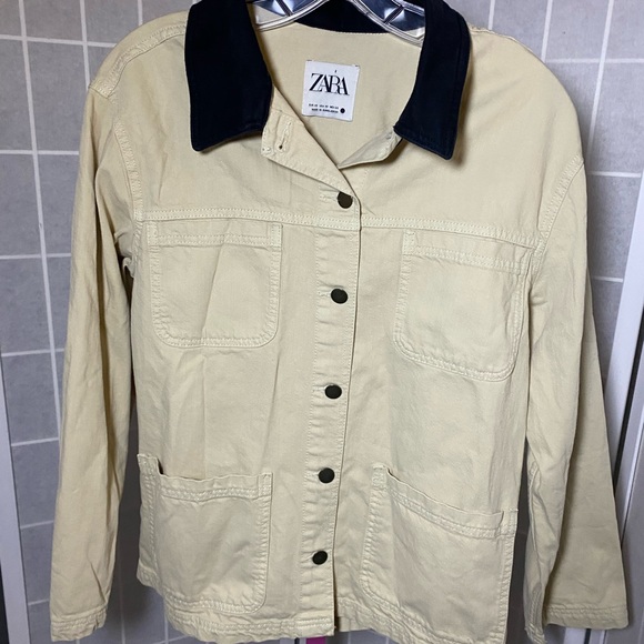 Zara COLLECTION CONTRAST-COLLAR OVERSHIRT - Picture 7 of 11